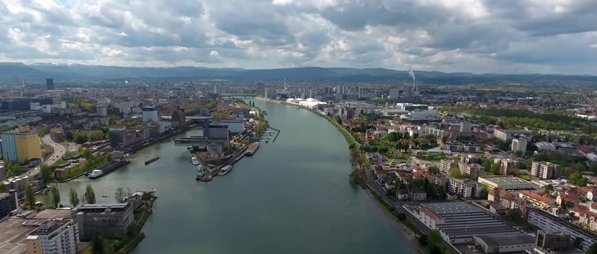 Basel Stadt aus der Luft